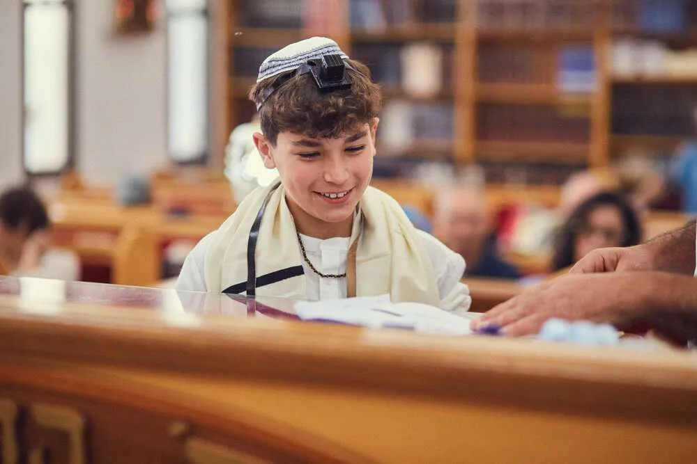 boy bar mitzvah at a Jewish synagogue